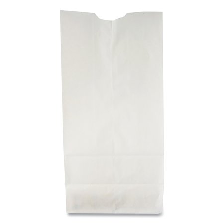 General Paper Bags, 30 lbs Cap., #2, 4.31"w x 2.44"d x 7.88"h, White, PK500 51002